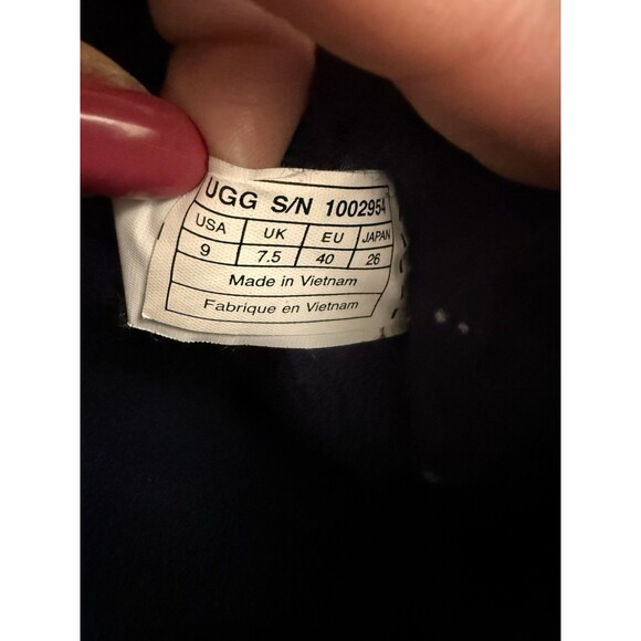 UGG Bailey Bow II shearling suede winter Navy Mouton Women's Boots y2k sz 9 - Picture 8 of 9